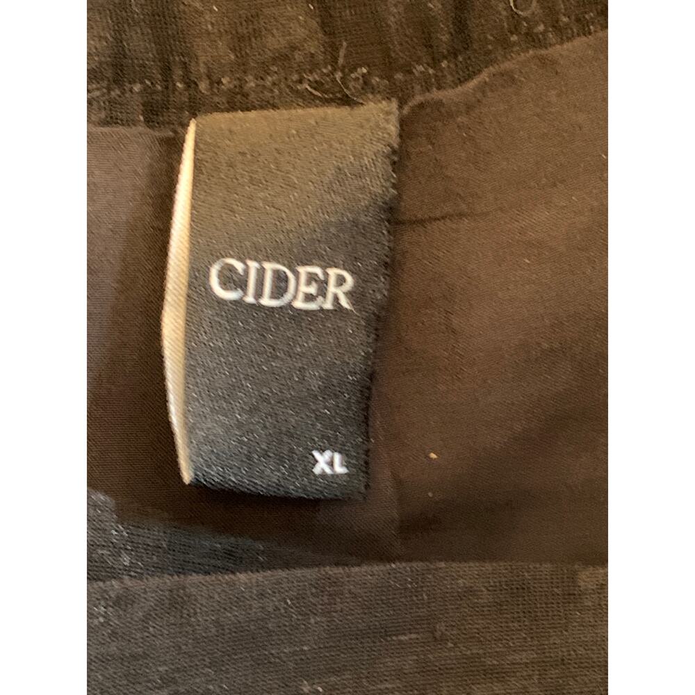 Cider Black Linen Blend Wide Leg Pants XL High Rise Flowy - Picture 5 of 8